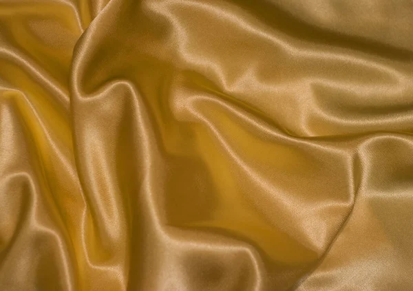 Gold Background Premium Fabric Texture Flat Lay — Stock Photo, Image