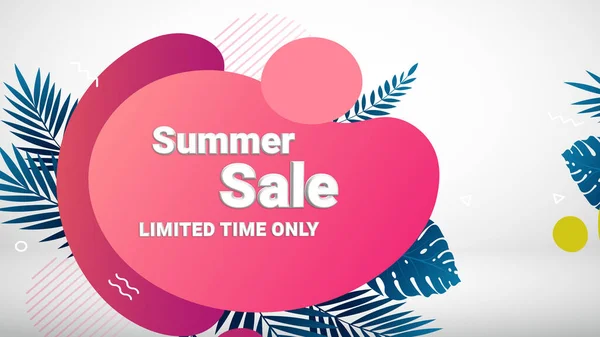 Summer Sale Illustration Ord Sköt Megafon Banner Design Mall För — Stockfoto