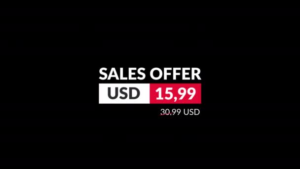Sales Offer Discount Animation Motion Graphic Videoroyalty Free Stock Fotky — Stock video