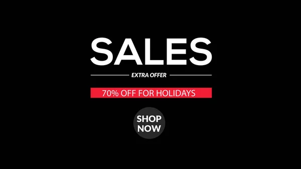 Sales Extra Offer Holidays Word Illustration Use Landing Page Template — стоковое фото