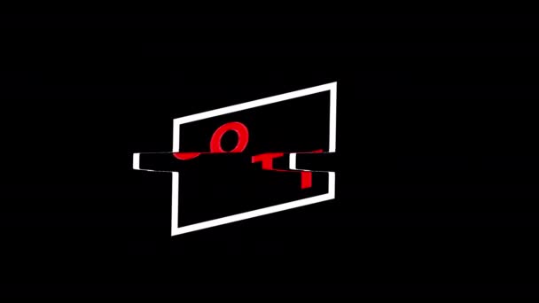 Agotado Sello Rojo Ilustración Venta Caucho Badge Animation Video Gráfico — Vídeos de Stock