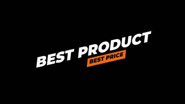 Bestes Produkt Bester Preis Wort Animation Motion Graphic Video Mit — Stockvideo