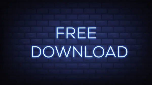 Free Download Neon Light Signs Illustration Brick Wall Background — Stock Photo, Image