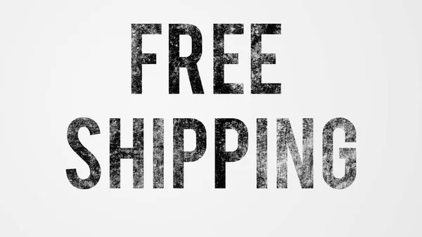 Free Shipping Grunge Illustration Use Landing Page Website Poster Banner — Stock Photo, Image
