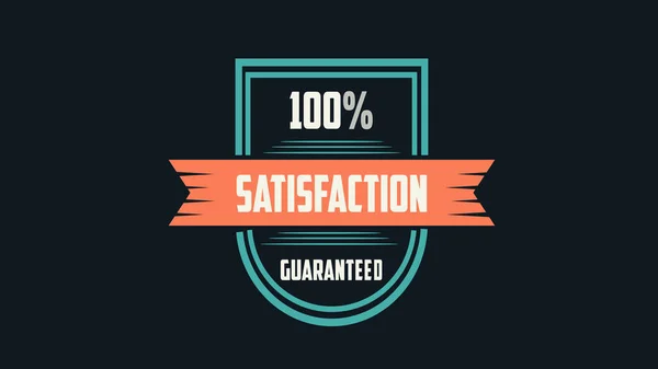 100 Satisfaction Guaranteed Seal Sign Illustration Use Landing Page Website — стоковое фото