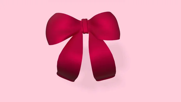 Render Bow Isolated Pink Background — Stock Photo, Image