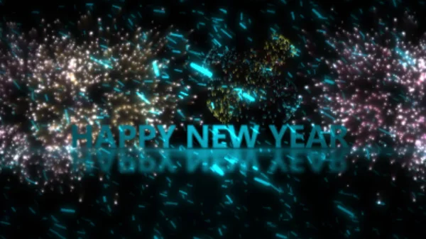 Happy New Year Colorful Fireworks — Stock Photo, Image