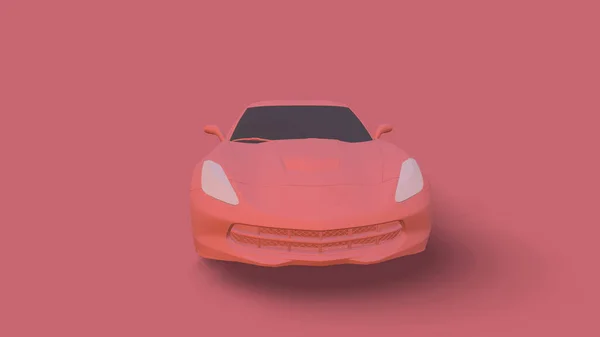 Render Car Dark Pink Background — Stock Photo, Image