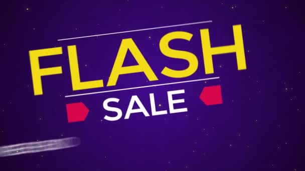 Flash Sale Only Weekend Motion Graphic Video Sale Promotion Advertising — Stock Video