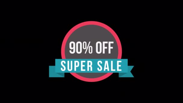 Super Sale Word Illustration Use Landing Page Website Poster Banner — Stock Video