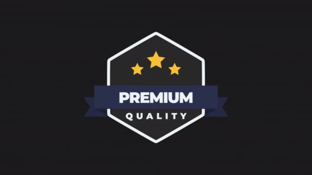Animación Símbolo Calidad Premium Promoción Venta Publicidad Marketing Sitio Web — Vídeos de Stock