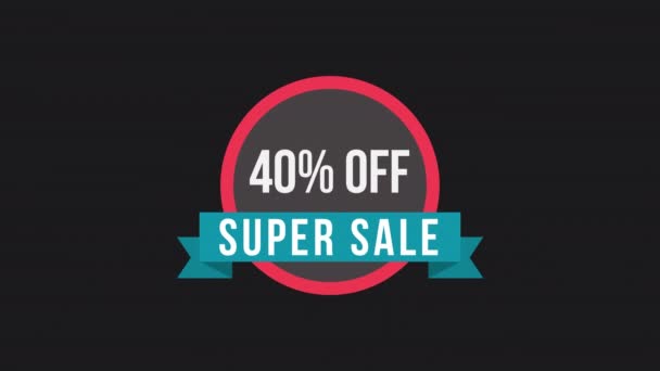 Super Sale Word Illustration Use Landing Page Website Poster Banner — Stock Video