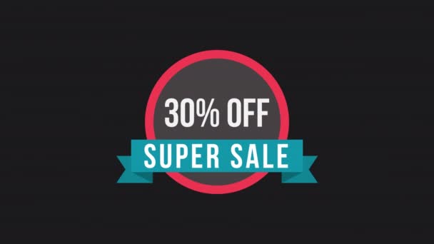 Super Sale Word Illustration Use Landing Page Website Poster Banner — Stock Video