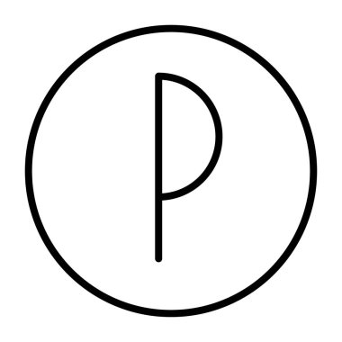 Park satırı simgesi. Vektör basit en az 96 x 96 piktogram