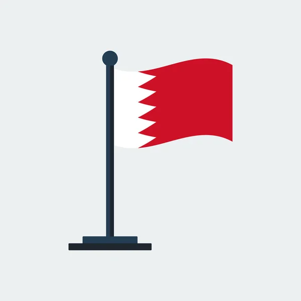 Флаг Бахрейна. Стенд с флагом. Векторная миграция — стоковый вектор