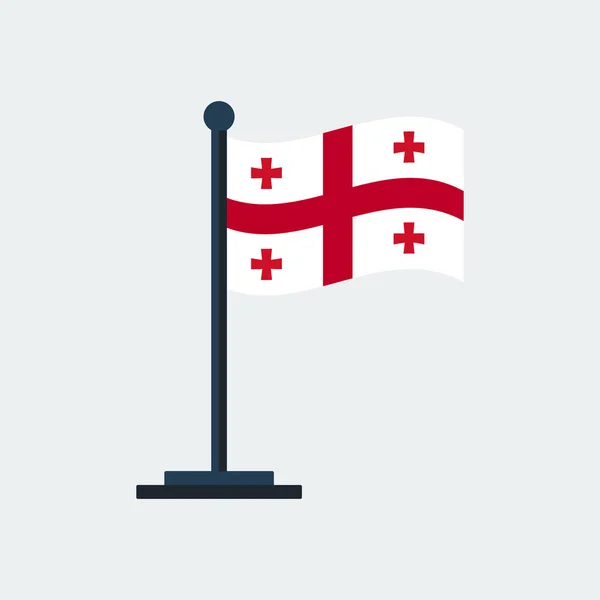 Vlajka Georgia.Flag stojanu. Vektorové ilustrace — Stockový vektor