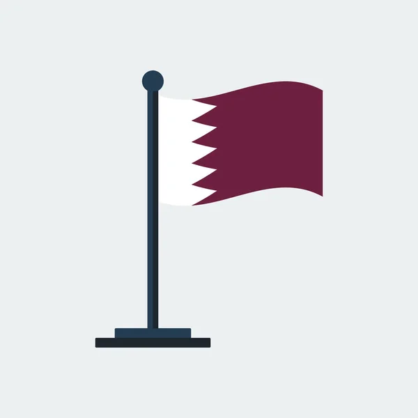 Flagge von qatar.flag stehen. Vektorillustration — Stockvektor
