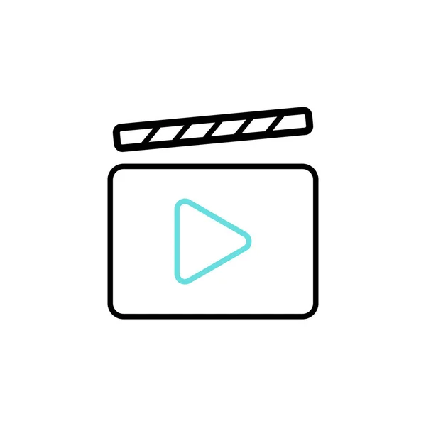 Εικονίδιο κινηματογράφο ταινιών βίντεο. Εικονογράφηση διάνυσμα — Διανυσματικό Αρχείο