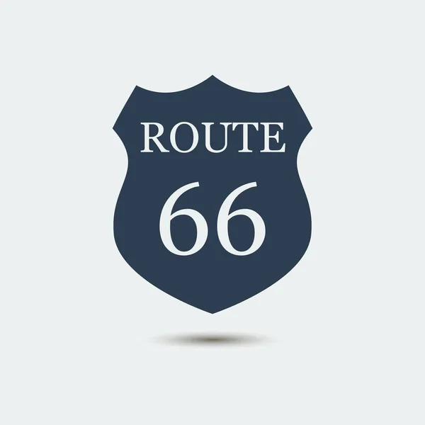 Verenigde Staten genummerd Route 66 Icon.Vector afbeelding — Stockvector