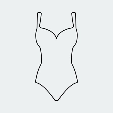 Anahat kadın mayo Icon.Vector illüstrasyon