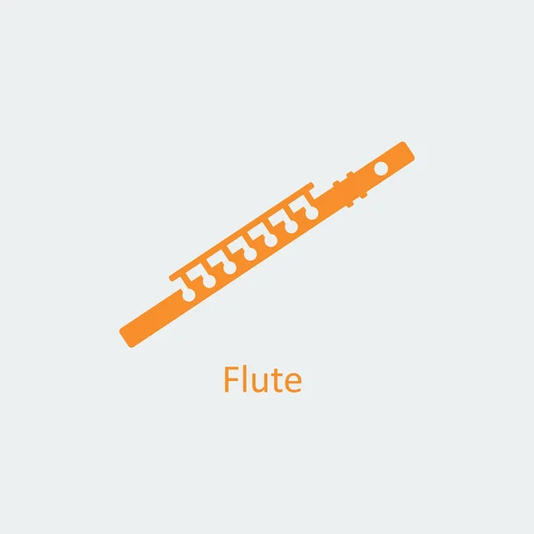 Gekleurde fluit pictogram. Silhouet vector pictogram — Stockvector