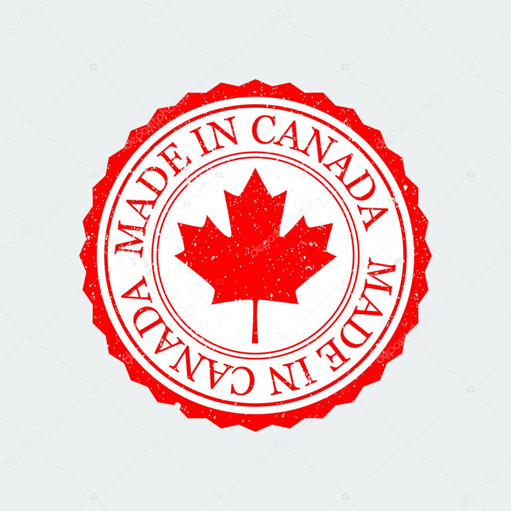 Grunge Rubber Stamp Canada.Vector Illustration