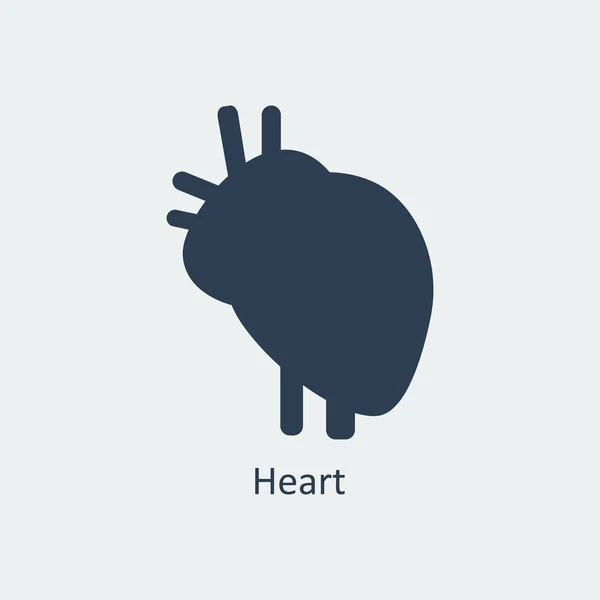 Ilustração do coração humano icon.Vector — Vetor de Stock