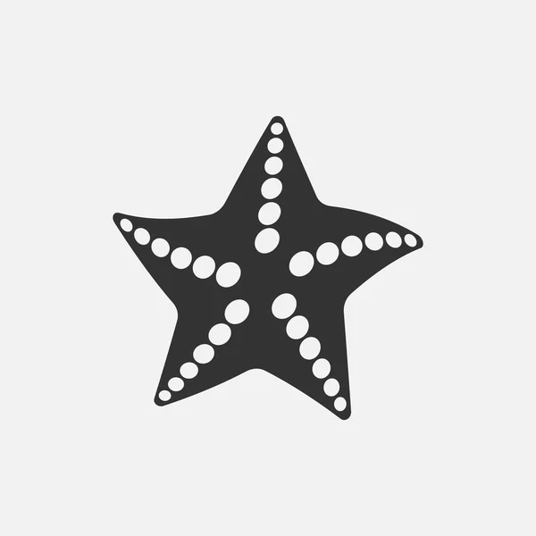 Estrella de mar negra Icon.Vector Ilustración — Vector de stock