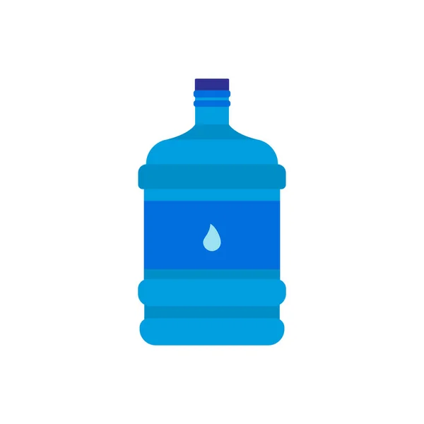 Grote fles met Water pictogram plat Design. Vectorillustratie — Stockvector