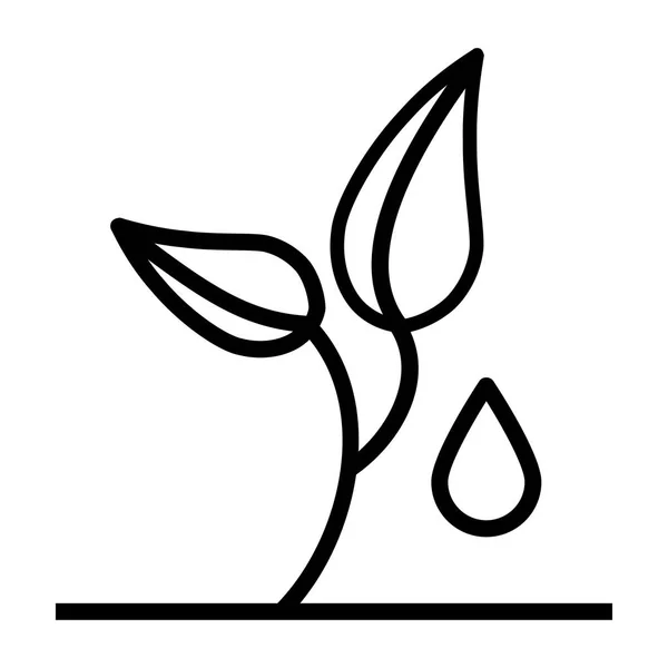 Bitki ince çizgi simgesini 48 x 48. Basit en az piktogram — Stok Vektör