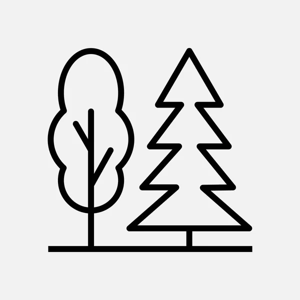 Bomen dunne lijn Icon.Vector afbeelding — Stockfoto