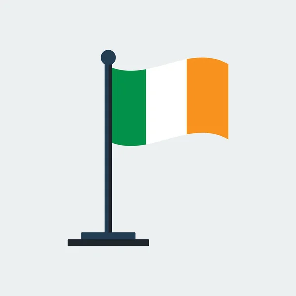 Flag Of Ireland.Flag Stand. Vector Illustration — Stock Vector