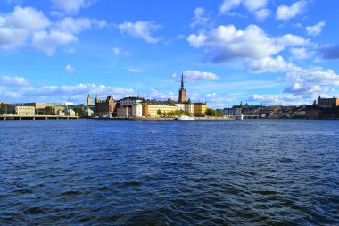 Stockholm, İsveç-Eylül: Doğal sonbahar sahne tarihi kent