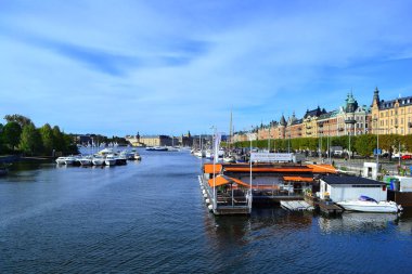 Stockholm, İsveç-Eylül: Doğal sonbahar sahne tarihi kent