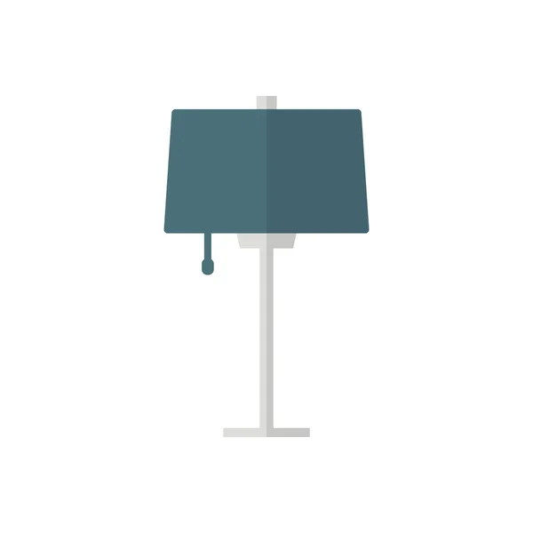 Lámpara de mesa Flat Icon.Muebles y logotipo del apartamento.Vector Ilustración — Vector de stock