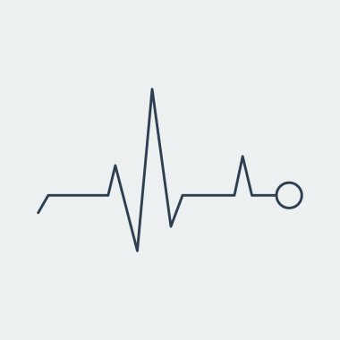 Nabız simgesi. Kalp atışı işaret. Vektör çizim