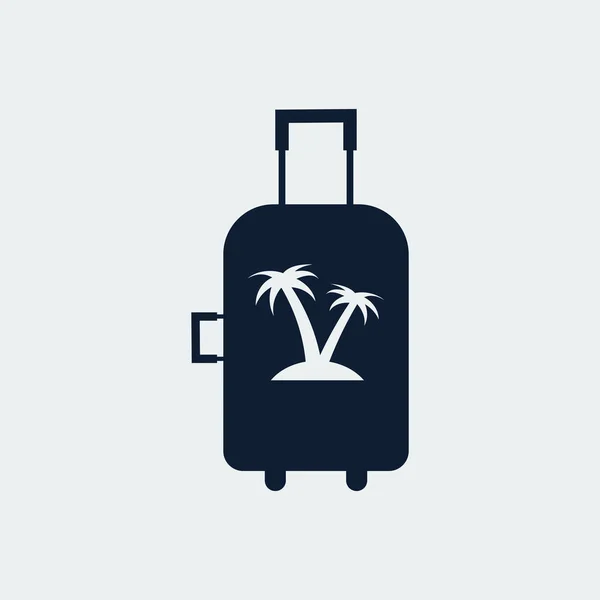 Bolsa de viaje, icono de la maleta. Ilustración vectorial — Vector de stock