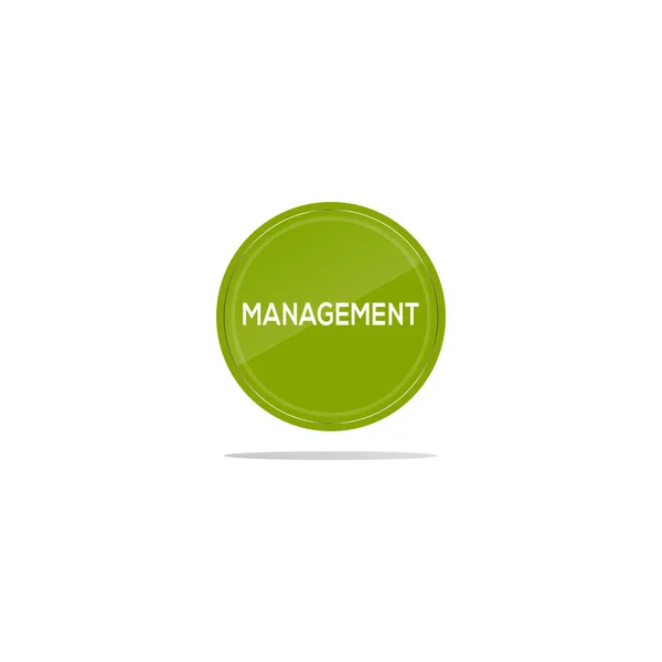 Writing Management Green Circle Circular Glass Front Management Article — Stock Vector