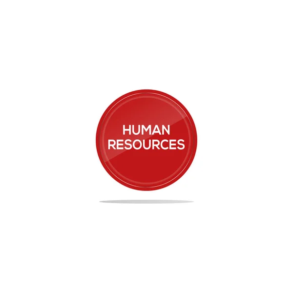 Skriva Mänskliga Resurser Röd Cirkel Det Finns Ett Cirkulärt Glas — Stock vektor