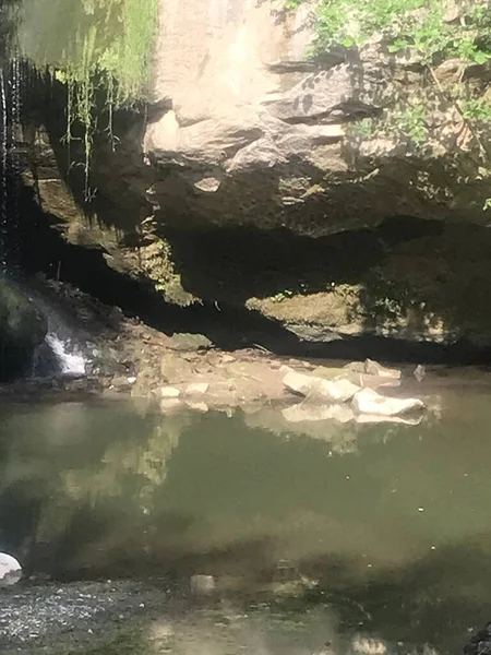 Efecto Cascada Que Fluye Rápidamente Agua — Foto de Stock