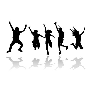 Genç erkekler ve kadınlar eğleniyor. Çok aktif bir yaşam tarzları var..