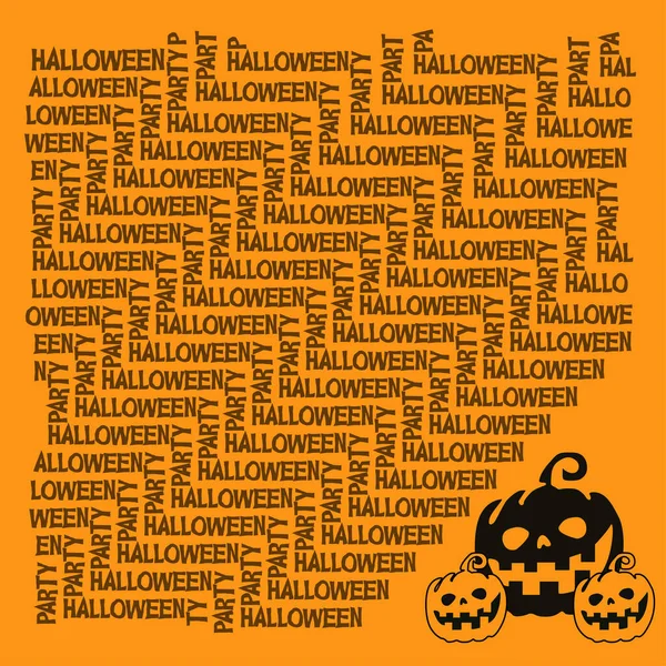 Halloween Background Pumpkin Banner Vector Illustration Halloween Party — Stock Vector