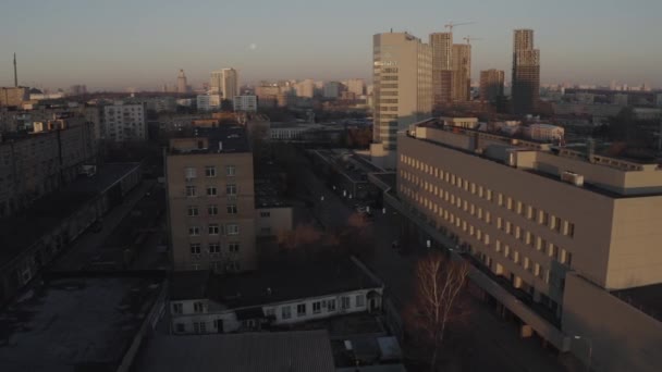Moskova Şehri Dan Gün Doğumu — Stok video