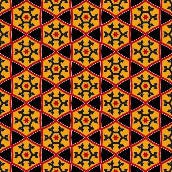 Kaleidoscope Pattern Motivated Red Yellow Black Traffic Signs — Stock Photo, Image