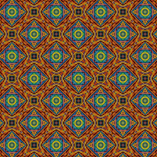 Kaleidoscoop Patroon Gemaakt Met Behulp Van Oranje Rode Blauwe Groene — Stockfoto