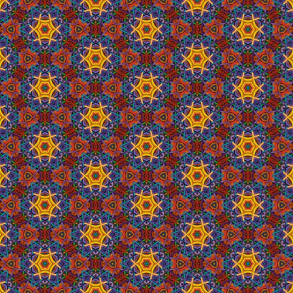 Kaleidoskopmuster Aus Stapeln Orangefarbener Roter Blauer Grüner Und Lila Stäbchen — Stockfoto