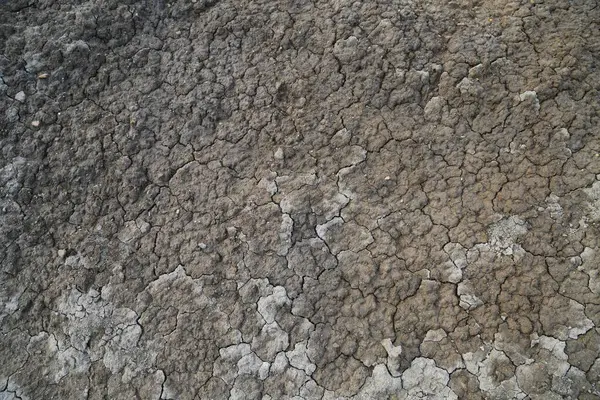 Текстура Высушенной Земли Глиной Песком Крупным Планом Сухой Треснувший Фон — стоковое фото