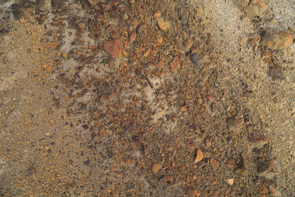 用粘土和沙子在干燥的土地上的纹理 干裂地背景 粘土荒漠质感 — 图库照片
