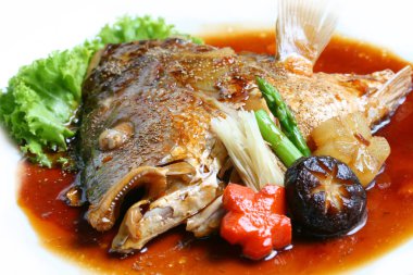 Levrek Kabutoni ve sebze