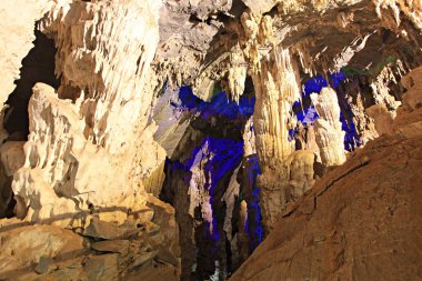 The fourth largest cave in the world, Phu Pha Phet Cave, is located in Manang District, Satun Province, Thailand clipart